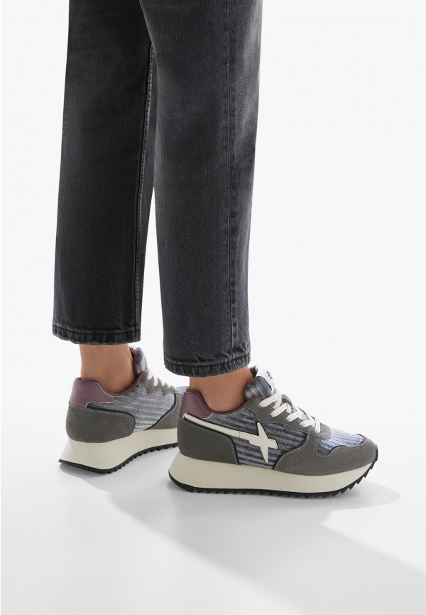 W6yz Sneakers in pelle e suede Antracite -JET-W Presa