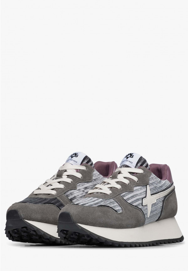 W6yz Sneakers in pelle e suede Antracite -JET-W Presa