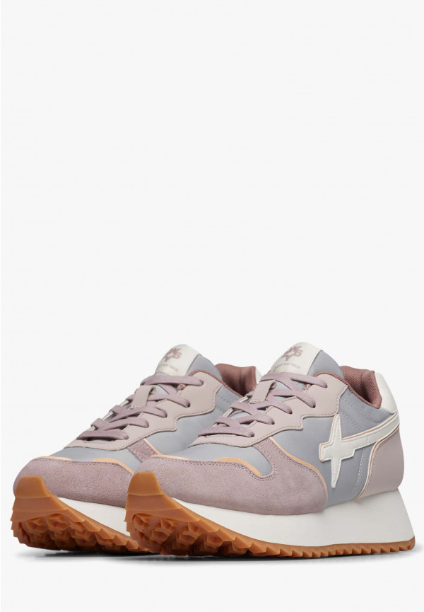 W6yz Sneakers in suede e tessuto tecnico Rosa -JET-W Sconto