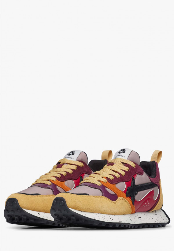 W6yz Sneakers in suede e tessuto tecnico Rosso -LOOP-W In Vendita