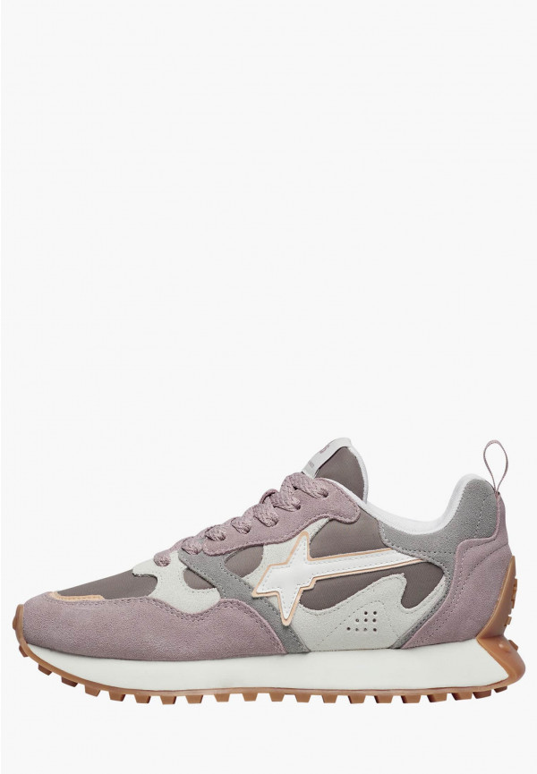 W6yz Sneakers in suede e tessuto tecnico Bianco-Grigio -LOOP-W Saldi