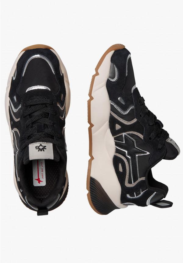 W6yz Sneakers in suede e tessuto tecnico Nero -SARAH-W Offerte