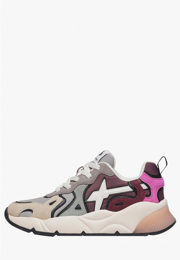 W6yz Sneakers in suede e tessuto tecnico Grigio -SARAH-W