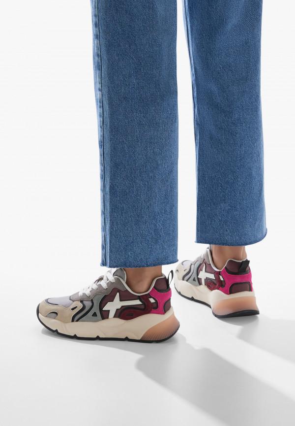 W6yz Sneakers in suede e tessuto tecnico Grigio -SARAH-W Hotsell