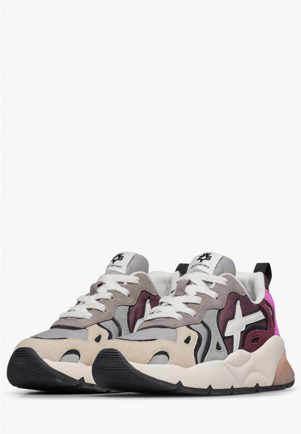 W6yz Sneakers in suede e tessuto tecnico Grigio -SARAH-W Hotsell