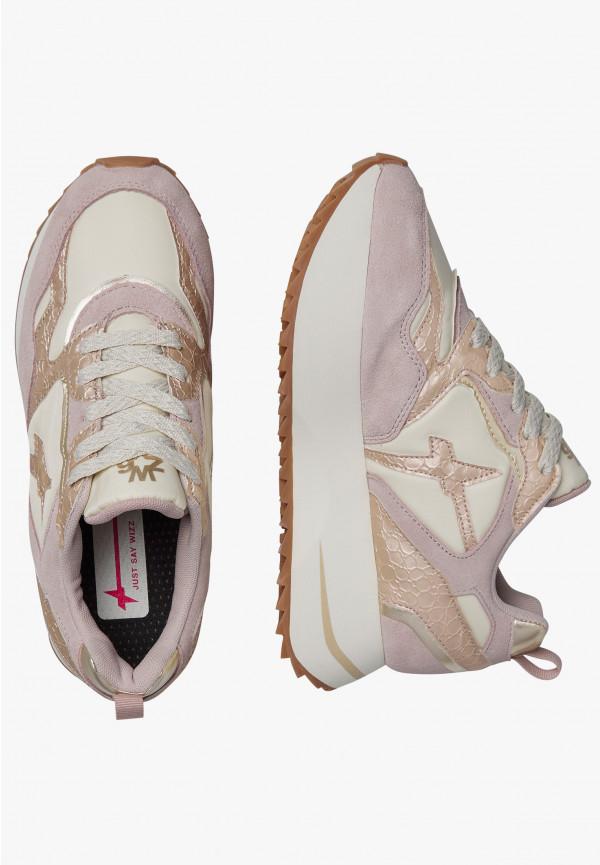 W6yz Sneakers in pelle e tessuto tecnico Rosa cipria -ANNY 2 W Vendite Flash