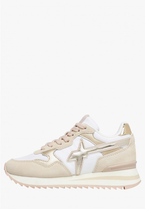 W6yz Sneakers in suede e tessuto tecnico Bianco-Beige -YAK-J 2025