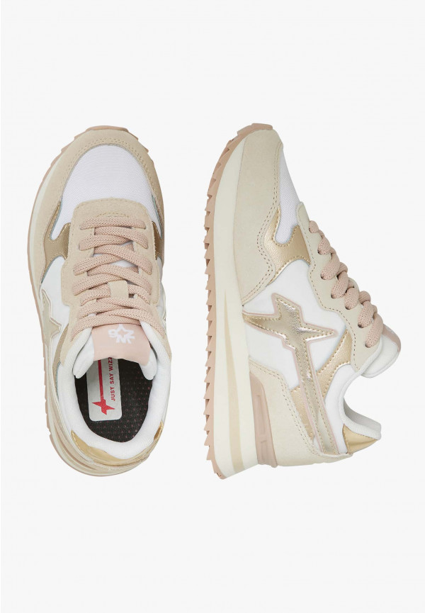 W6yz Sneakers in suede e tessuto tecnico Bianco-Beige -YAK-J 2025