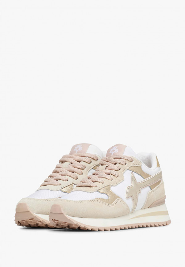 W6yz Sneakers in suede e tessuto tecnico Bianco-Beige -YAK-J 2025