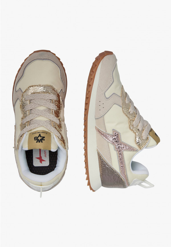 W6yz Sneakers in tessuto tecnico e suede Beige -JET-J In Linea