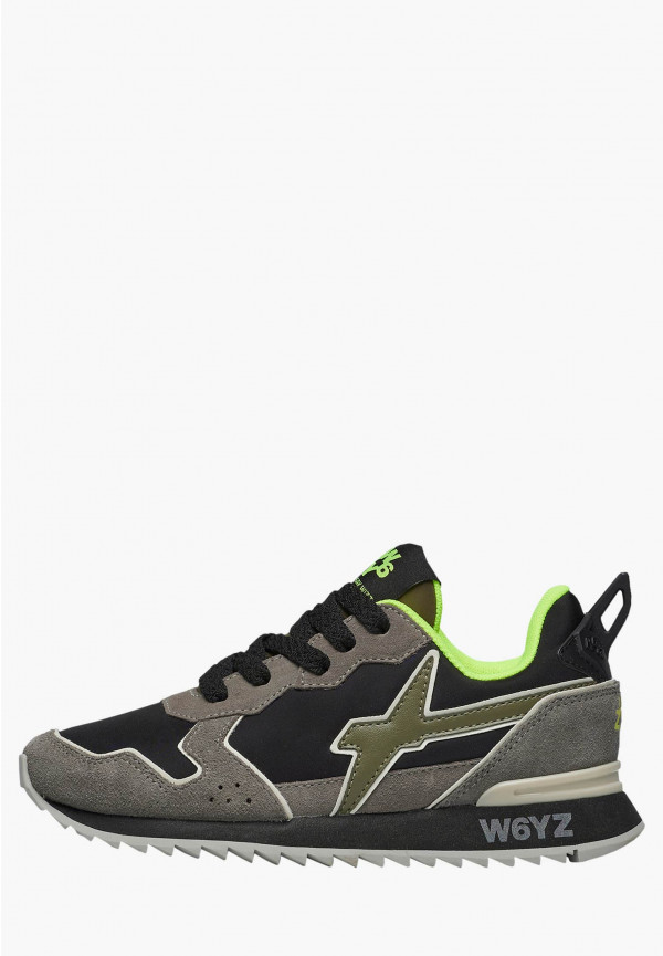 W6yz Sneakers in tessuto tecnico e suede Antracite -JET-J
