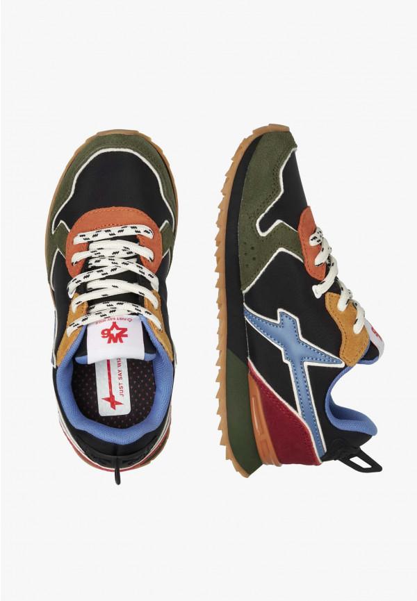 W6yz Sneakers in tessuto tecnico e suede Militare -JET-J Vendita