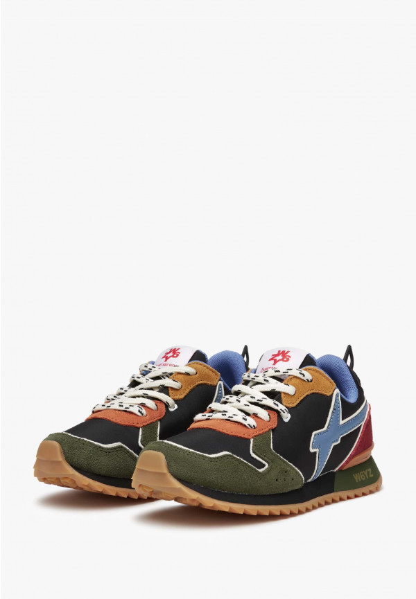 W6yz Sneakers in tessuto tecnico e suede Militare -JET-J Vendita