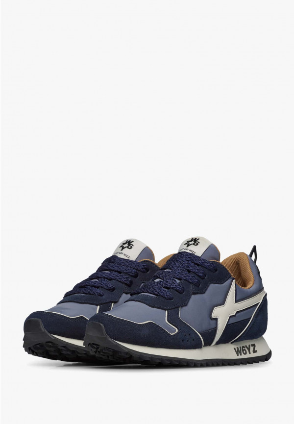 W6yz Sneakers in tessuto tecnico e suede Navy -JET-J Promozione