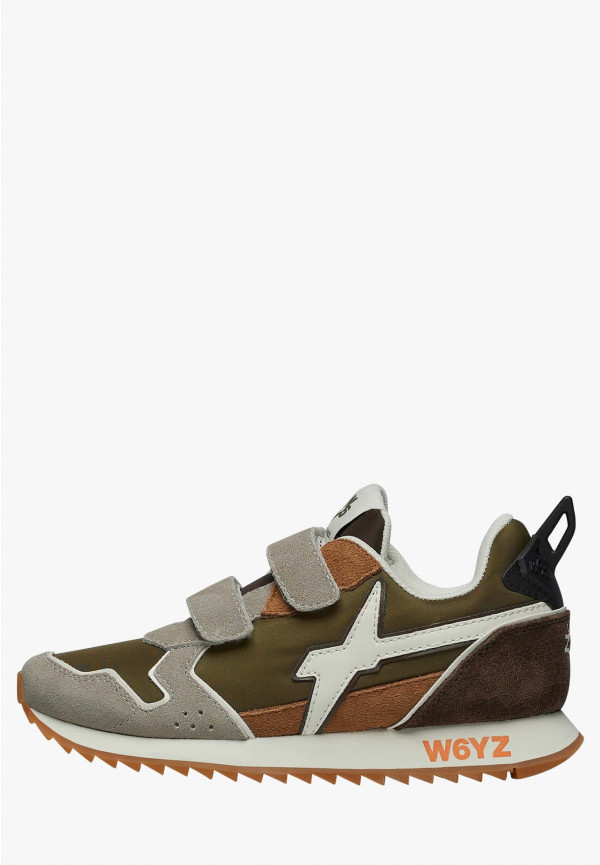 W6yz Sneakers in tessuto tecnico e suede Tortora -JET VL-J