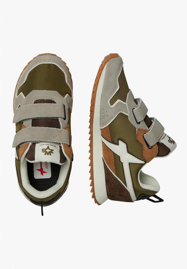 W6yz Sneakers in tessuto tecnico e suede Tortora -JET VL-J Spedizione Gratuita