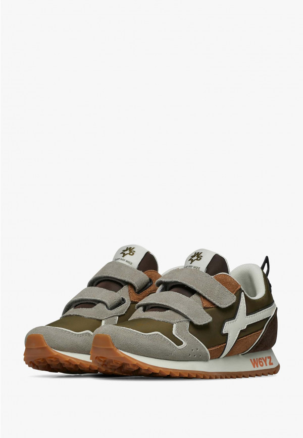 W6yz Sneakers in tessuto tecnico e suede Tortora -JET VL-J Spedizione Gratuita