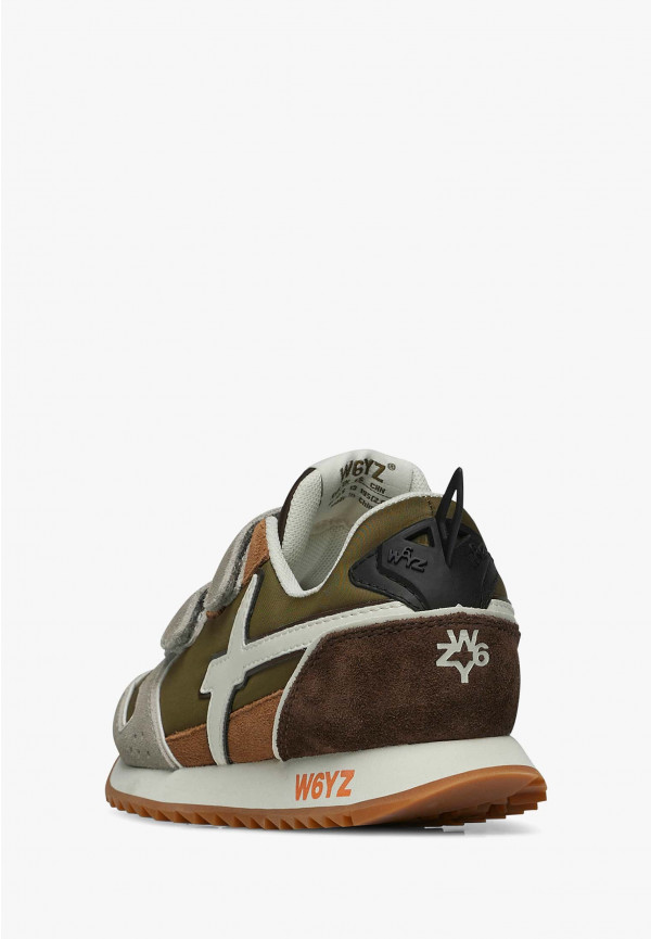 W6yz Sneakers in tessuto tecnico e suede Tortora -JET VL-J Spedizione Gratuita