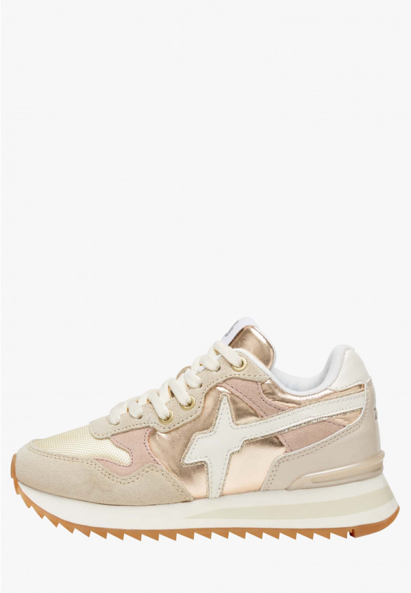 W6yz Sneakers in suede e tessuto tecnico Beige -YAK-J