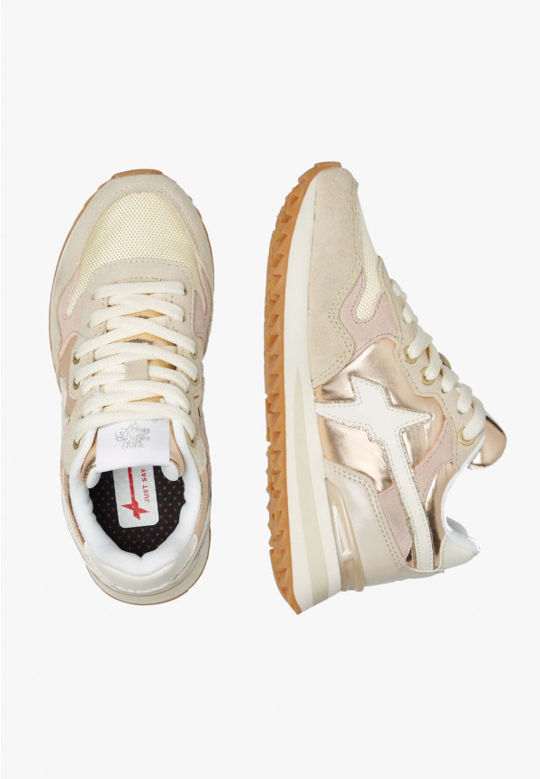 W6yz Sneakers in suede e tessuto tecnico Beige -YAK-J Pezzi Unici