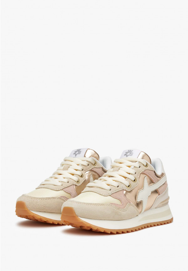 W6yz Sneakers in suede e tessuto tecnico Beige -YAK-J Pezzi Unici