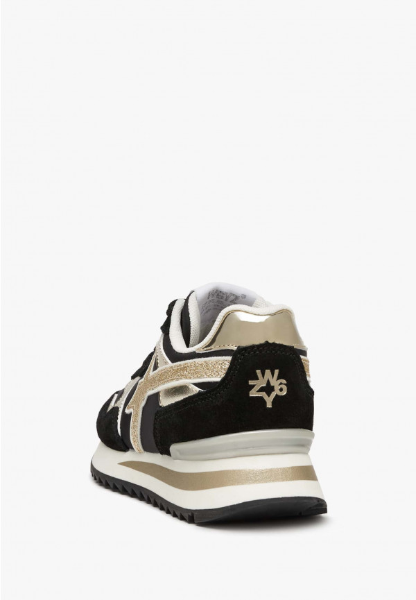 W6yz Sneakers in tessuto tecnico suede e pelle Nero -YAK-J Soddisfazione Garantita