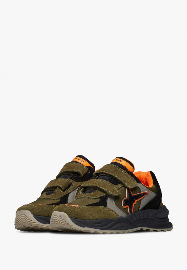 W6yz Sneakers in suede e tessuto tecnico Militare -CHEWINGUM JUNIOR VL Negozi Online