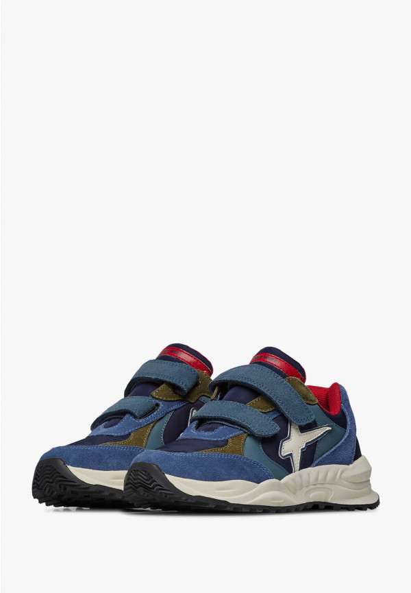 W6yz Sneakers in suede e tessuto tecnico Navy -CHEWINGUM JUNIOR VL Acquista Ora