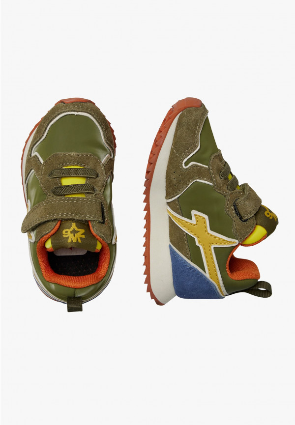 W6yz Sneakers in suede e tessuto tecnico Militare -JET-BABY Consegna Veloce