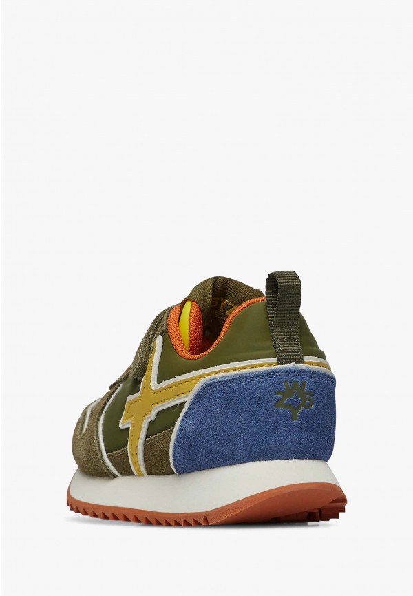 W6yz Sneakers in suede e tessuto tecnico Militare -JET-BABY Consegna Veloce