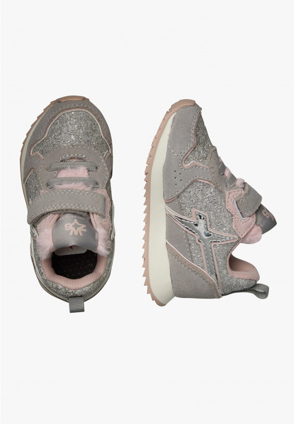 W6yz Sneaker in tessuto tecnico e suede Argento -JET-BABY Fino Al -60%