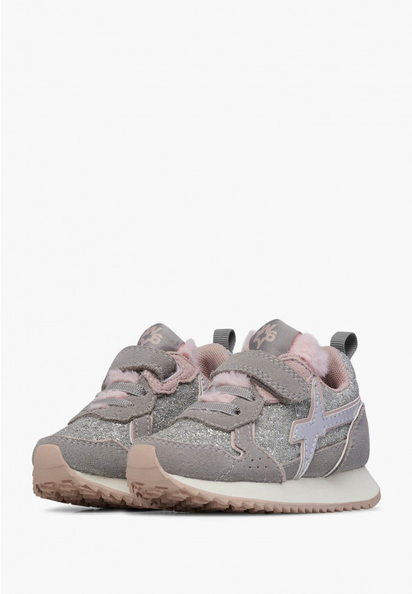 W6yz Sneaker in tessuto tecnico e suede Argento -JET-BABY Fino Al -60%