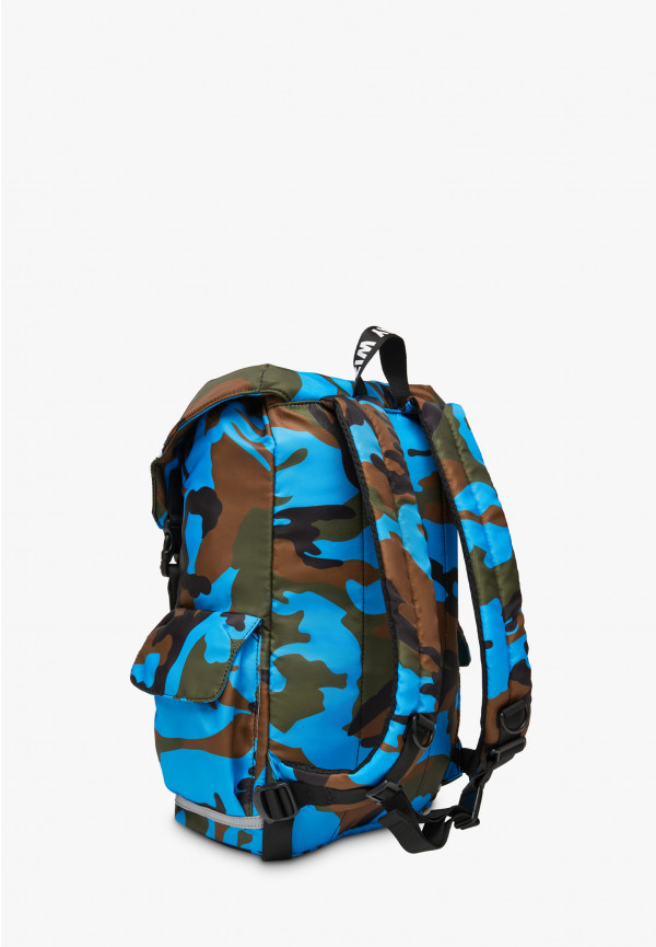 W6yz Zaino con stampa camouflage Azzurro -BOOST Affare Del Giorno