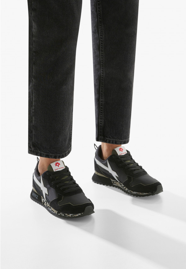 W6yz Sneakers in tessuto tecnico e suede Nero -JET-M Novità