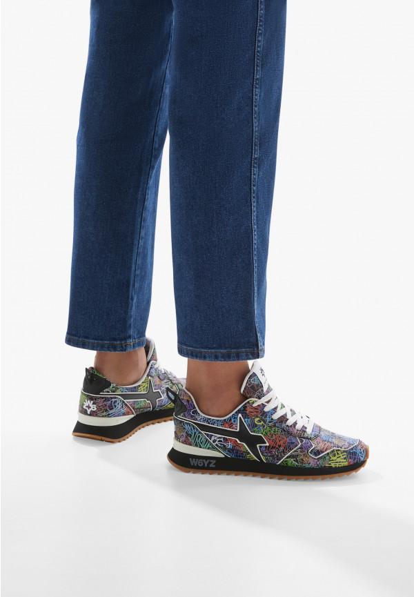 W6yz Sneakers in ecopelle Nero -JET-M Sconto