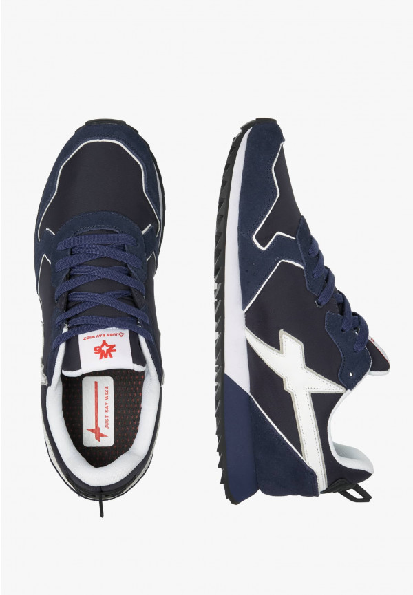 W6yz Sneakers in tessuto tecnico e suede Blu -JET-M Offerta