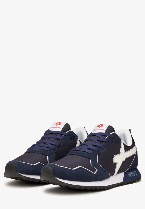 W6yz Sneakers in tessuto tecnico e suede Blu -JET-M Offerta