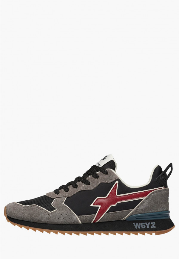 W6yz Sneakers in tessuto tecnico e suede Antracite -JET-M