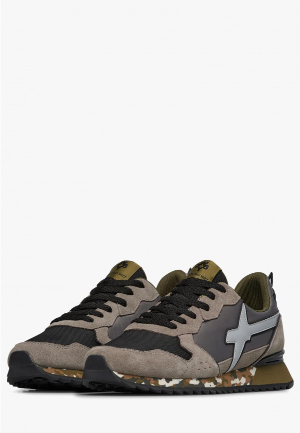 W6yz Sneakers in tessuto tecnico e suede Grigio-Nero -JET-M Outlet