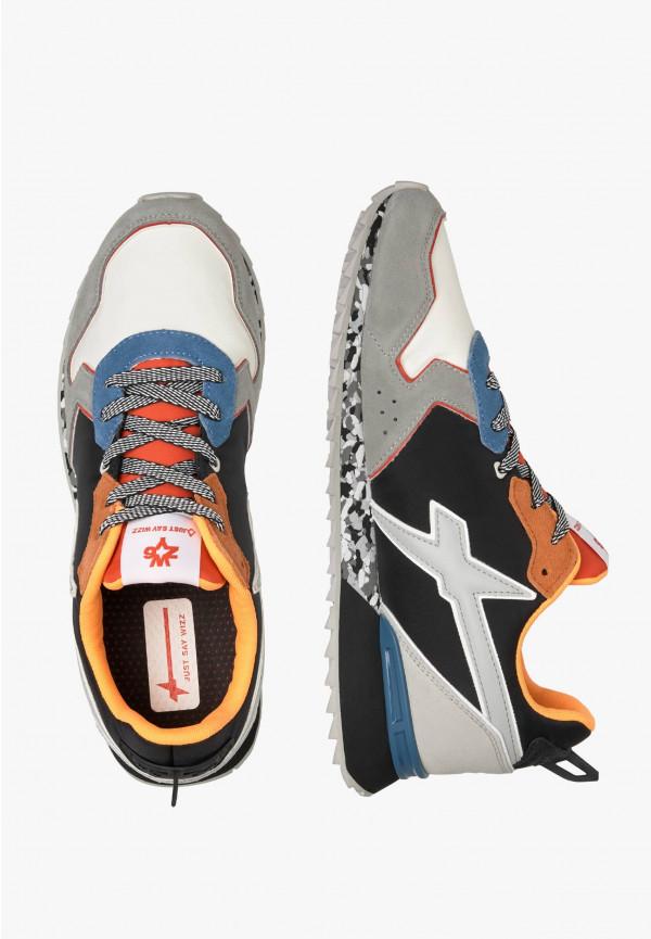 W6yz Sneakers in tessuto tecnico e suede Nero -JET-M In Vendita