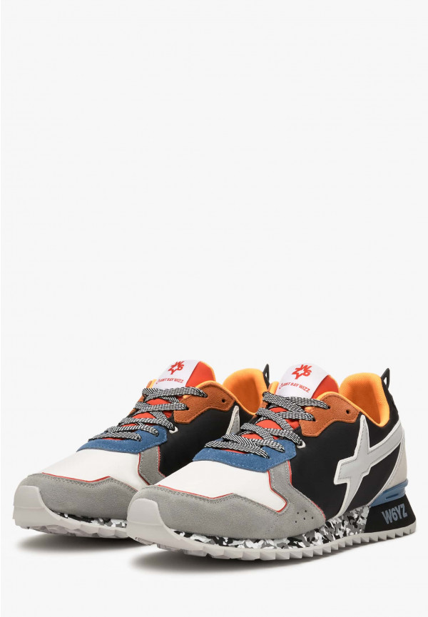W6yz Sneakers in tessuto tecnico e suede Nero -JET-M In Vendita