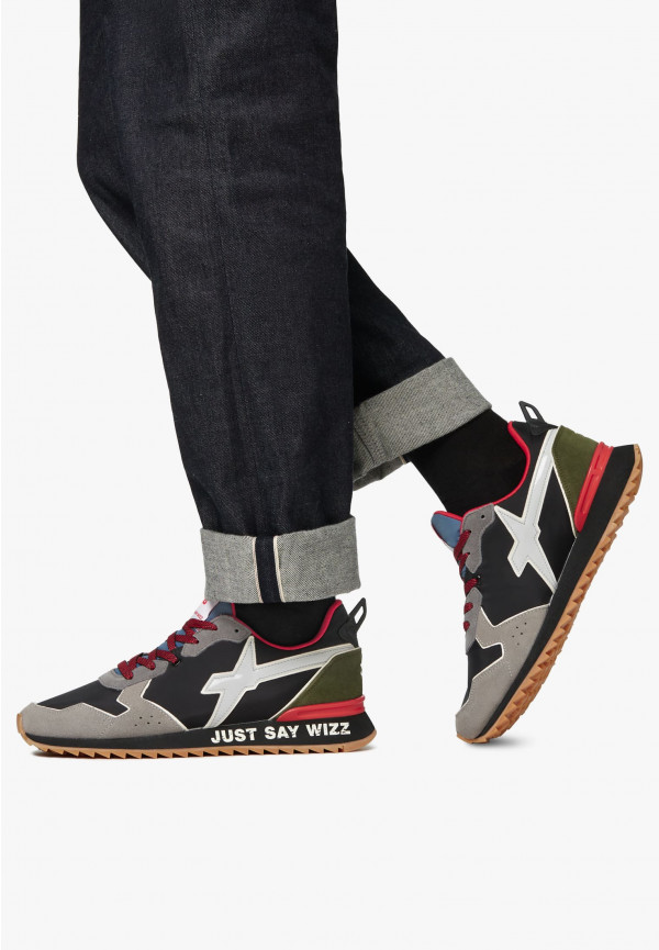 W6yz Sneakers in tessuto tecnico e suede Grigio -JET-M Saldi