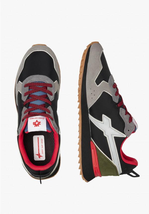 W6yz Sneakers in tessuto tecnico e suede Grigio -JET-M Saldi