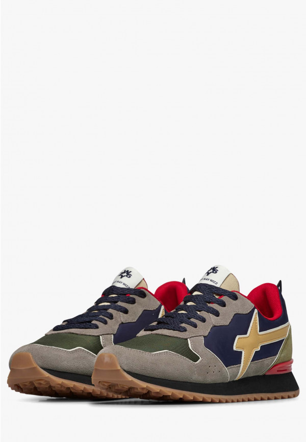 W6yz Sneakers in tessuto tecnico e suede Grigio-Blu -JET-M Offerte