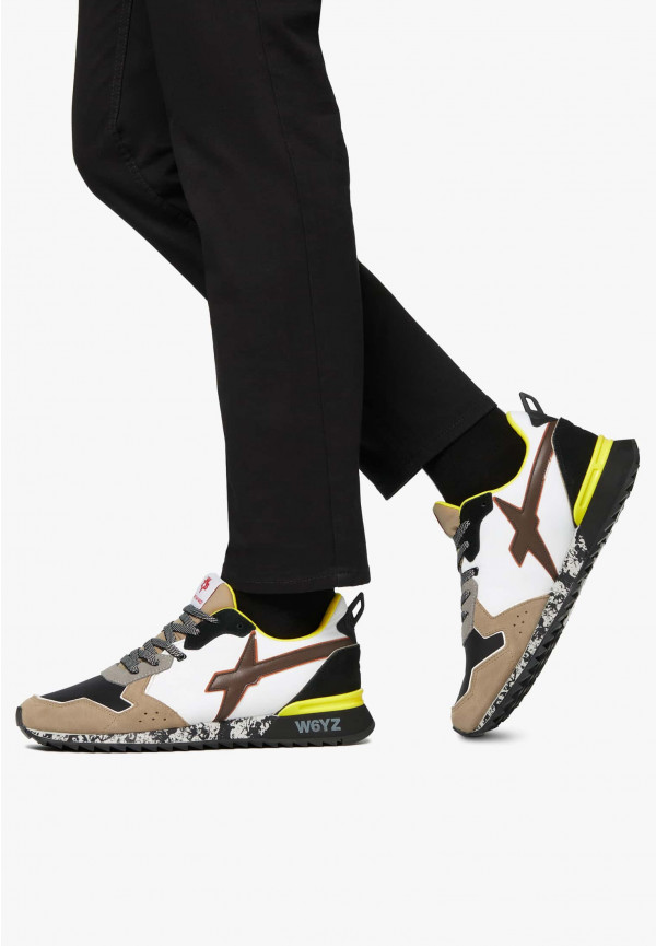 W6yz Sneakers in tessuto tecnico e suede Bianco-Grigio -JET-M Hotsell