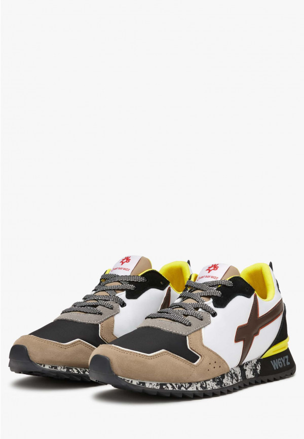 W6yz Sneakers in tessuto tecnico e suede Bianco-Grigio -JET-M Hotsell