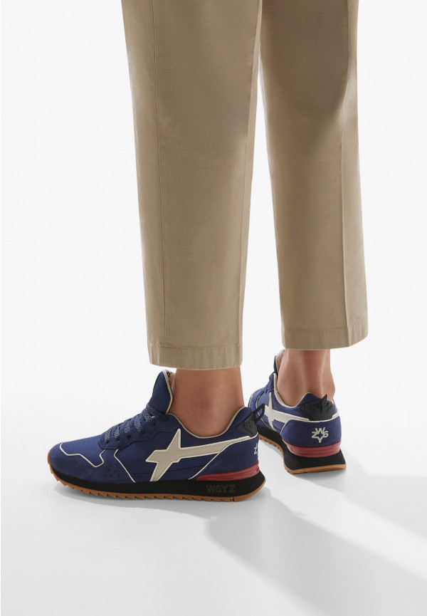 W6yz Sneakers in tessuto tecnico e suede Navy -JET-M Vendita Economica