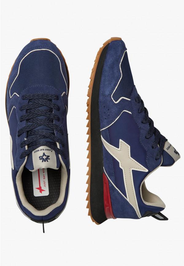 W6yz Sneakers in tessuto tecnico e suede Navy -JET-M Vendita Economica