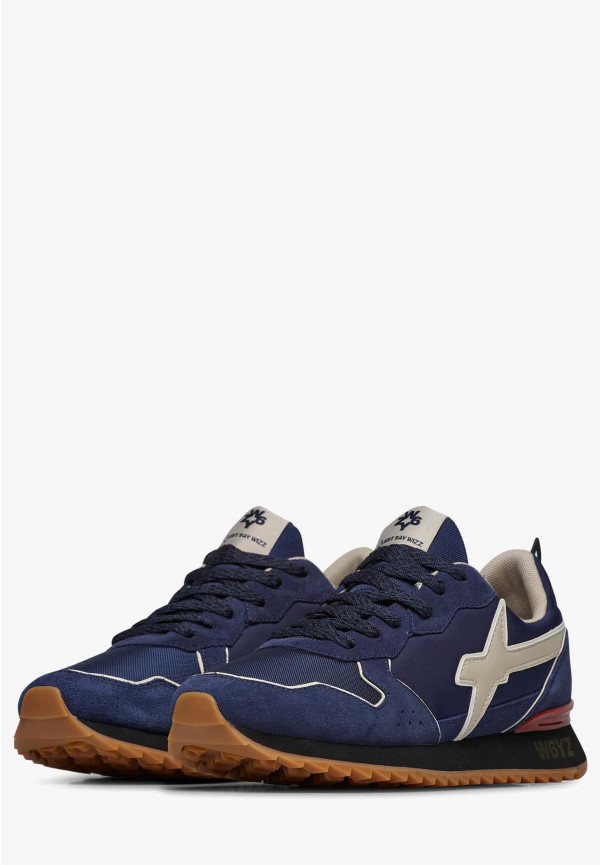 W6yz Sneakers in tessuto tecnico e suede Navy -JET-M Vendita Economica