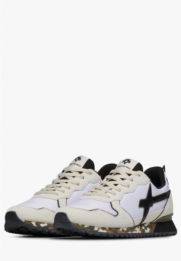 W6yz Sneakers in tessuto tecnico e suede Beige-Nero -JET-M Saldi Di Fabbrica